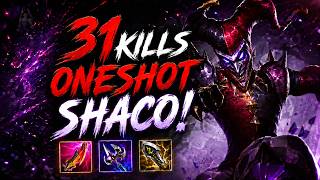31 Kills Oneshot Shaco Build! Season 16 Ranked [League of Legends] Full Gameplay - Infernal Shaco screenshot 3