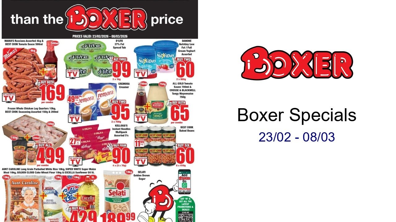 Boxer Specials 23/02 - 08/03