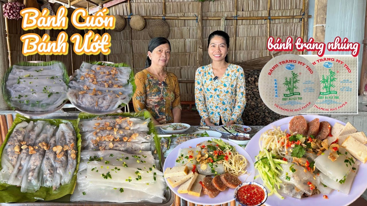 Bánh tráng nhúng làm bánh cuốn bánh ướt trong dai ngon bất ngờ nhanh gọn hấp dẫn quá chừng 