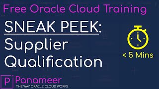 Oracle Cloud Tutorial Ep 0072 | Sneak Peek of the Supplier Qualification Application
