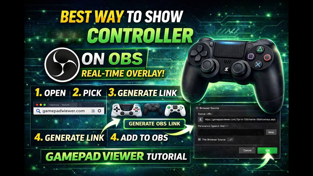 Best Way to Show your Controller on OBS (Gamepad Viewer) — REAL-TIME ...