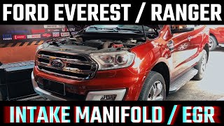 ford everest intake manifold & egr removal diy | ranger | t6 | t7 | tdci | 2.2 | 3.2