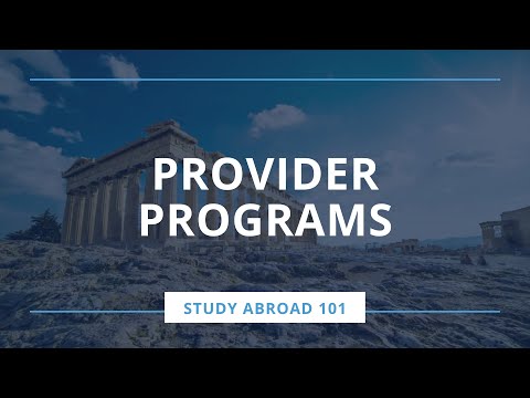 Study Abroad 101: Provider Programs