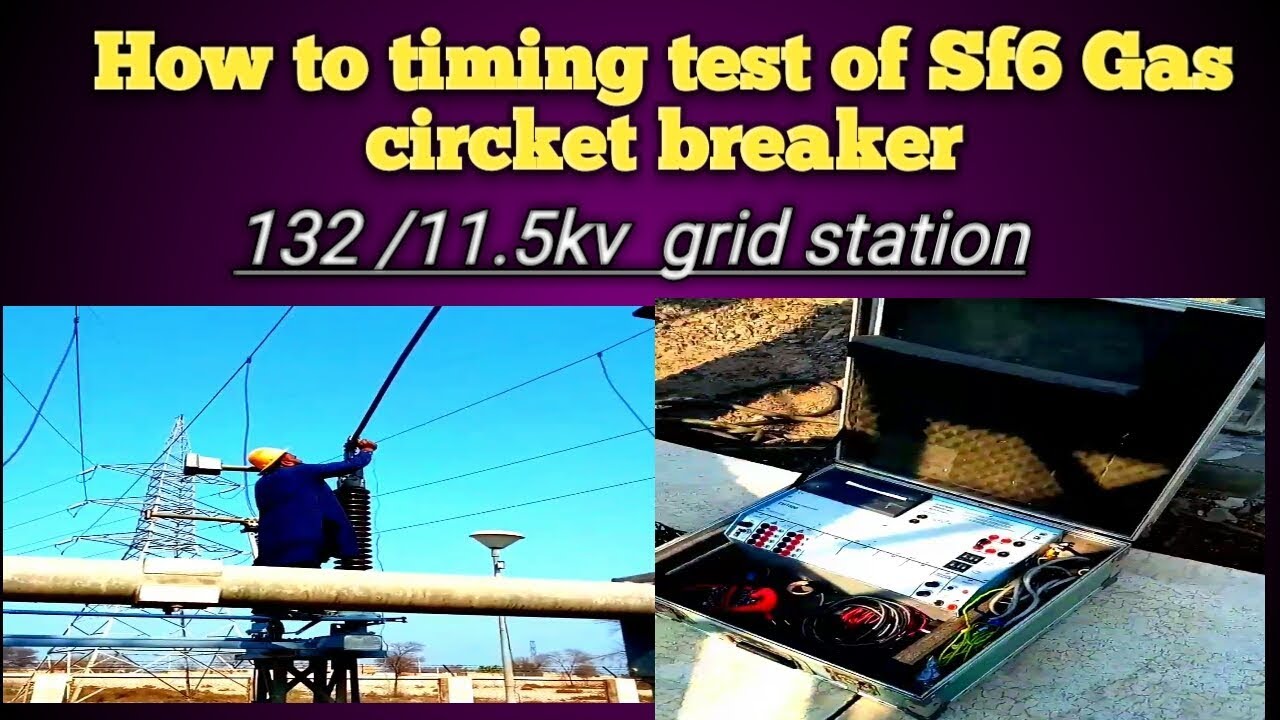 How to open/close timing test of sf6 Gas cirket breaker - YouTube