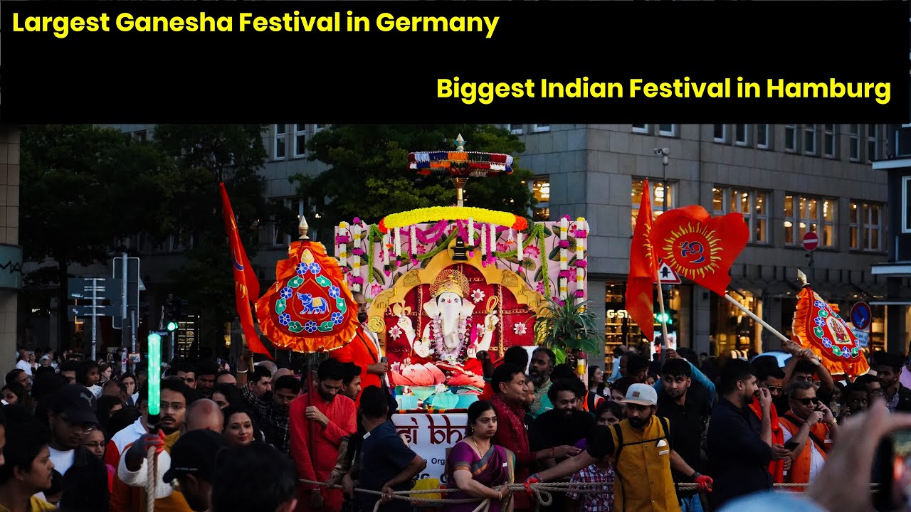 Ganesh Visarjan Hamburg 2025 | Ganesh Visarjan | 4K | Biggest Indian Festival in Germany