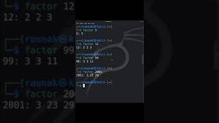 Find Factor of a number in Terminal || #terminal #linux #factors