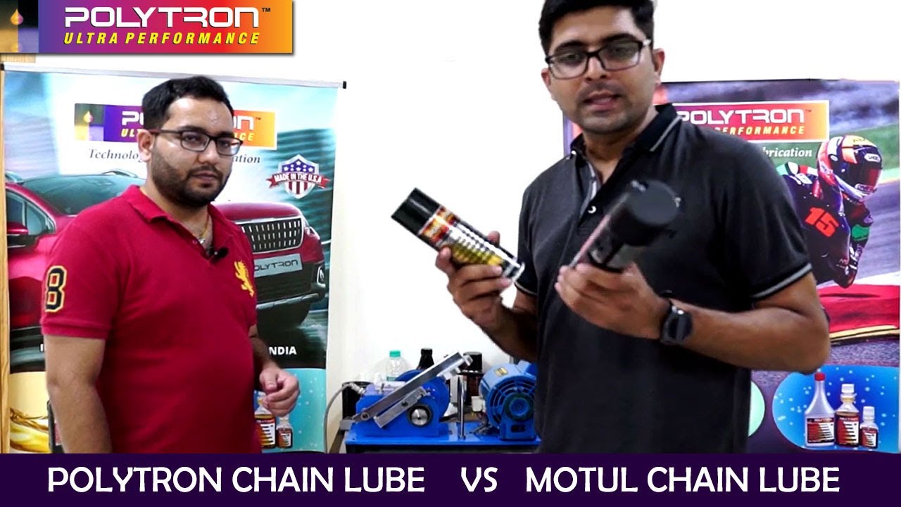 POLYTRON CHAIN LUBE VS MOTUL CHAIN LUBE with The Biker 360 YouTube