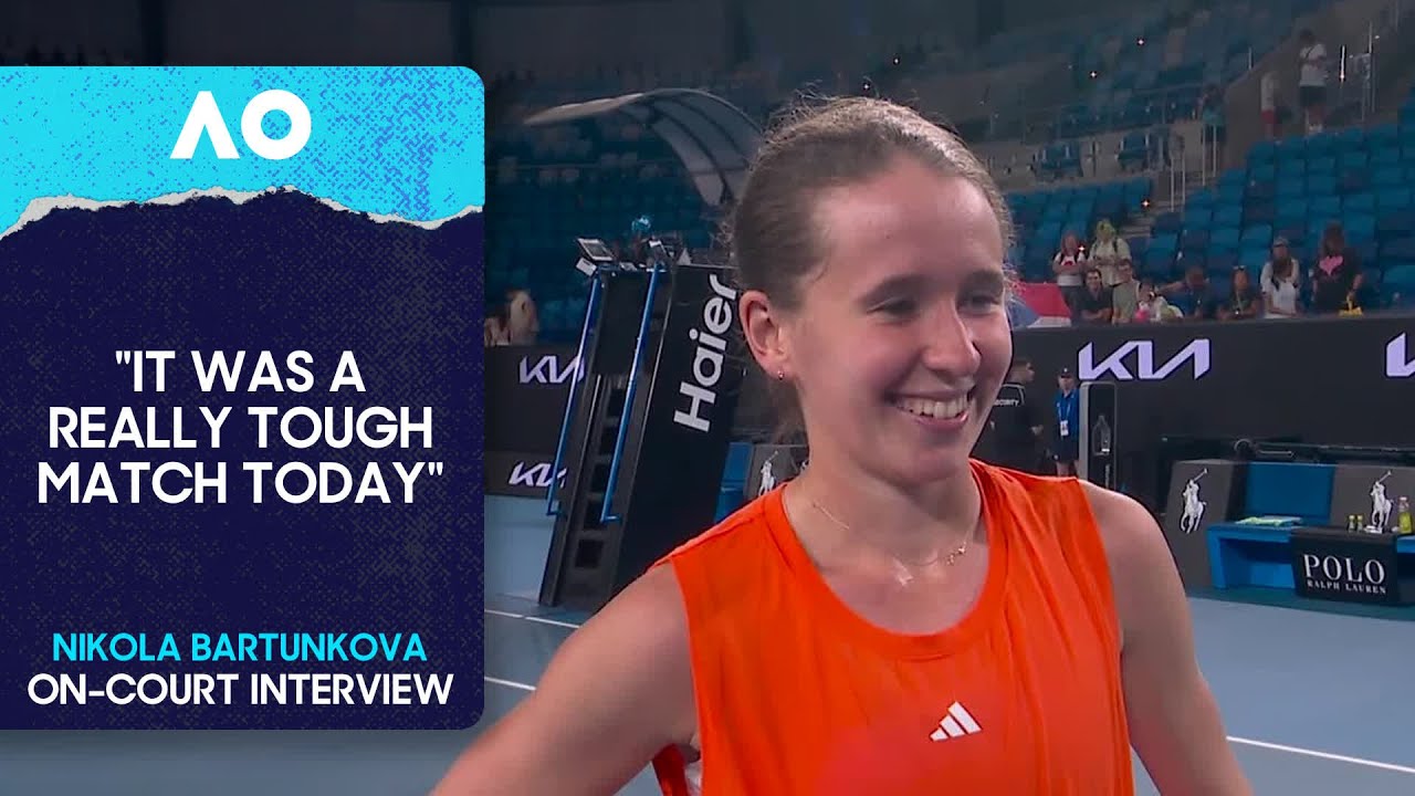 Nikola Bartunkova On-Court Interview | Australian Open 2026 First Round