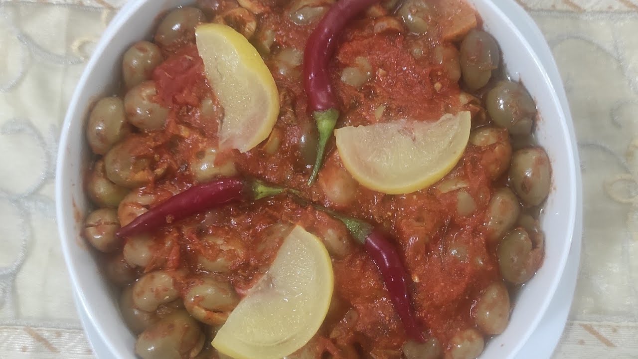 وصفة متميزة للزيتون المشرمل