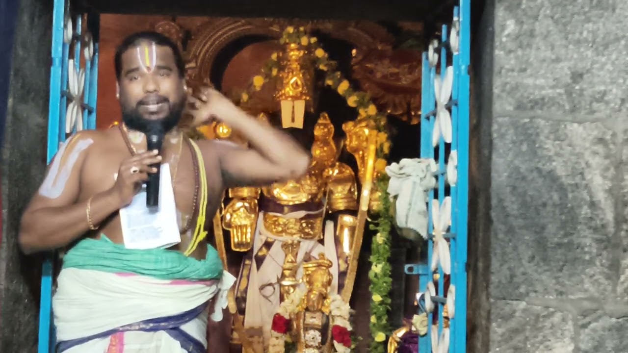 Thiruppavai 21st day upanyasam by sholinghur Sri Sriram Bhattachar at walajapet 