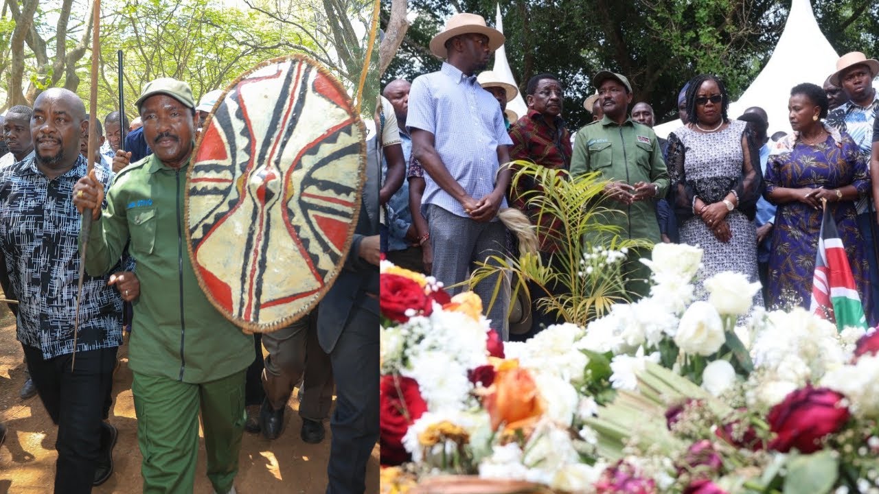 WHAT A MOMENT! Kalonzo Musyoka & his brigade finally visit Raila odinga's grave in Bondo
