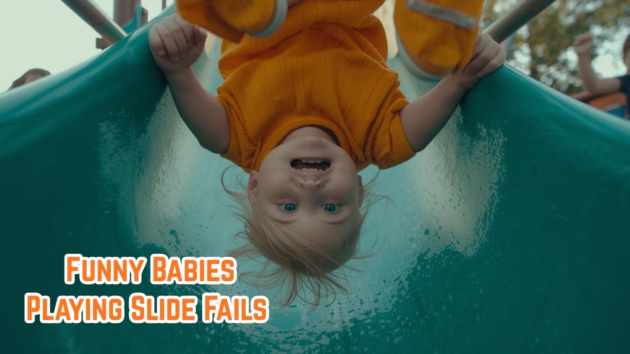 Funny Babies Playing Slide Fails   Cute Baby Video