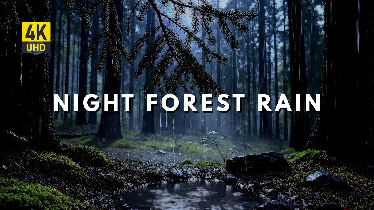 LIVE 🌧️ Dark Forest Rain | Peaceful Night Ambience for Deep Sleep ...