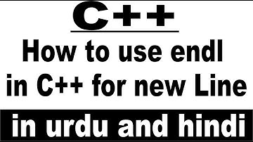 How to use endl in C++ for new Line