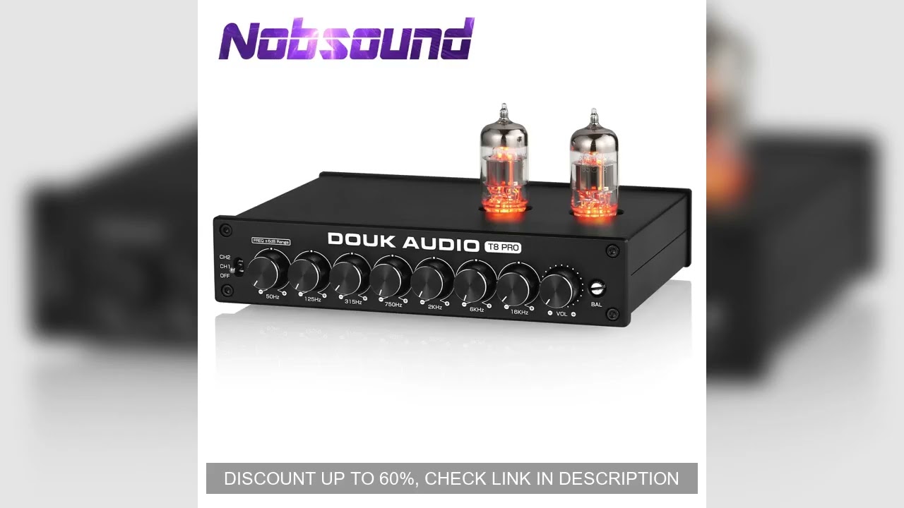 Nobsound HiFi 7-band EQ Equalizer Vacuum Tube Balanced XLR Stereo RCA Pre-amplifier with Tone Contro