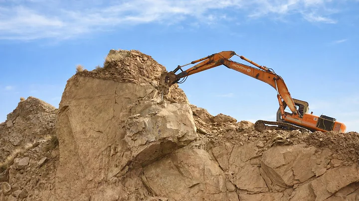 Excavator Breaking Mountains | Dangerous Operator Skills in Action#excavators 