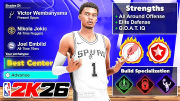 BEST ALL AROUND CENTER BUILDS ON NBA 2K26! BEST POPPER BUILDS NBA 2K26