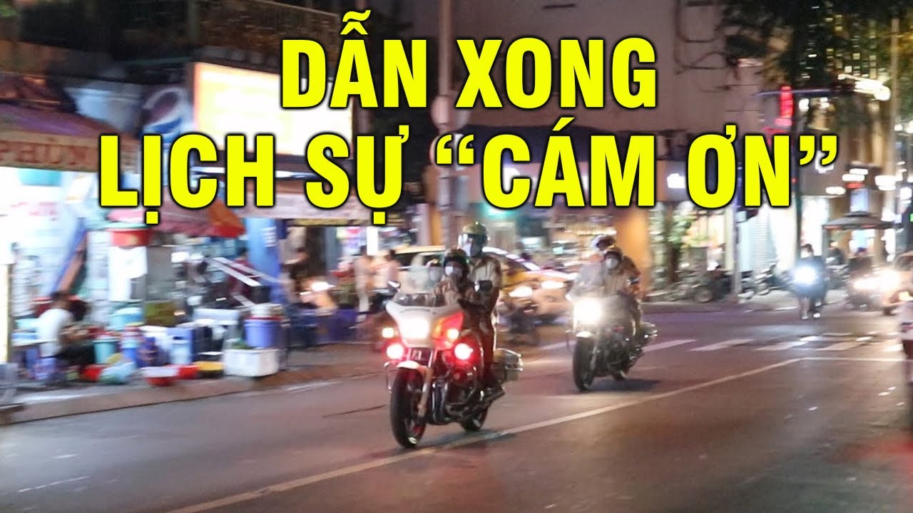 CSGT cám ơn đồng đội rõ to sau khi bảo vệ đoàn xe VIP... - youtube