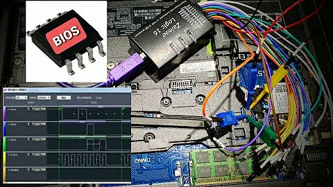 Analysing BIOS Chip using an Logic Analyzer Charger In & Turn On Capture Data Saleae SPI 8 Pin HP