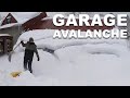 Snow Shovelling Hazards! Ice Falls From Garage Roof