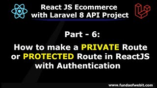 ReactJS Ecommerce Part 6: Private Route in ReactJS with Authentication for Admin | Axios Interceptor