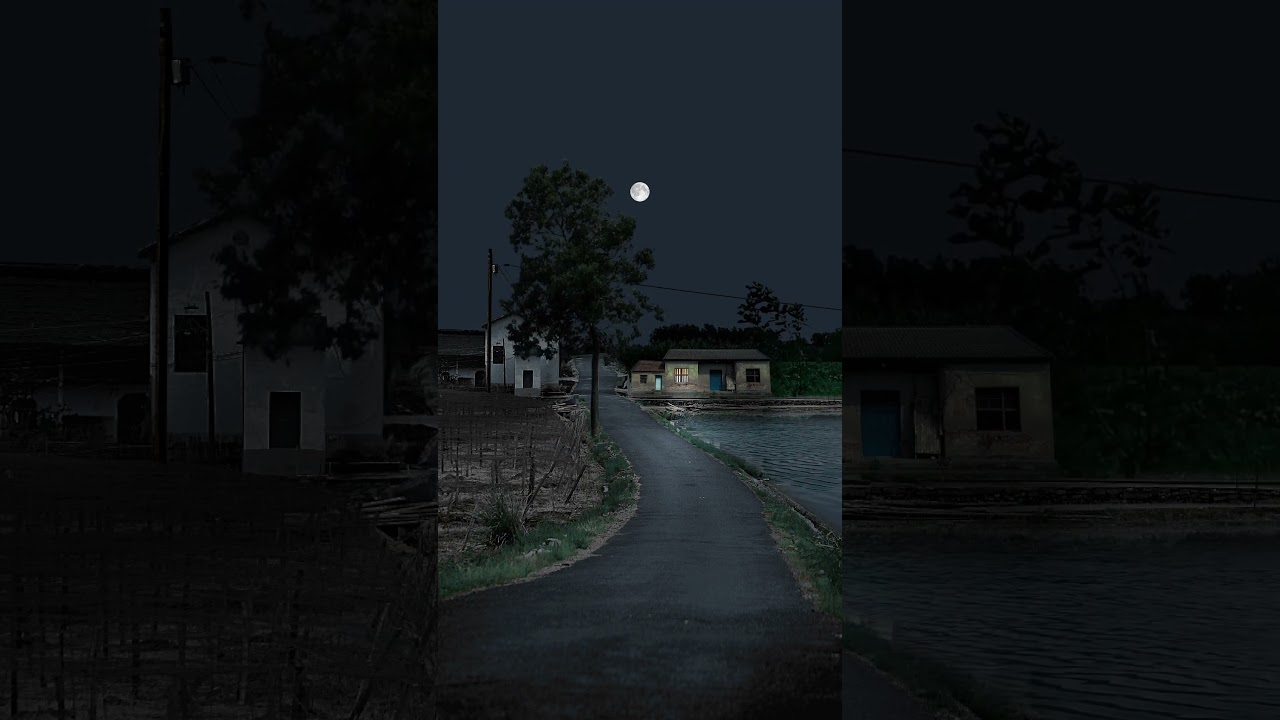 Here is the serene night scene 