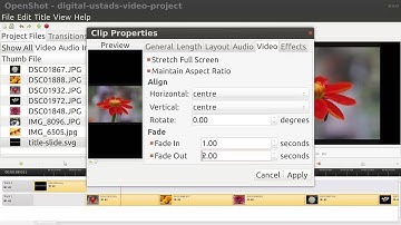 openShot 08 Adding Fade Effect