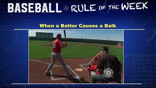 Baseball rules are clear in the situation where a batter does
something batter's box to cause pitcher commit balk. might feign that
...