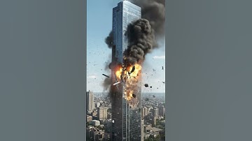 a plane crashed into a building causing it to be destroyed #disastershorts #contructionfail