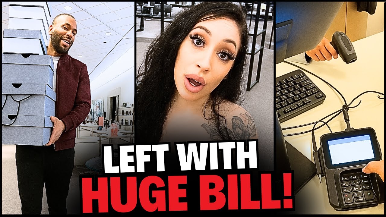 GOLD DIGGER Girl Gets Left To Pay EXPENSIVE Shopping Tab At The Mall!