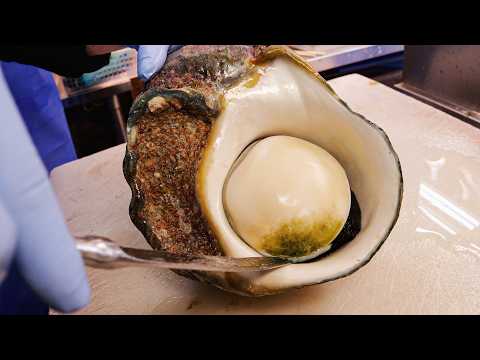 Amazing ! Giant glowing clam seafood sashimi, dishes | Asian Seafood