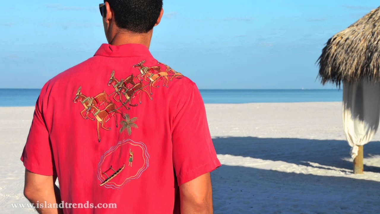 tommy bahama christmas camp shirt