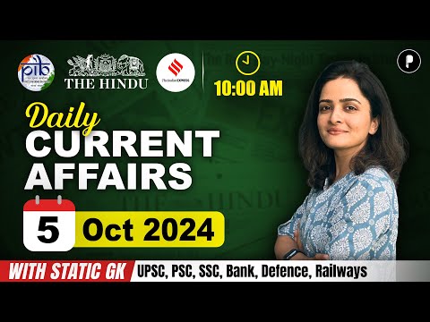 5 October Current Affairs 2024 | Daily Current Affairs | Current Affairs Today