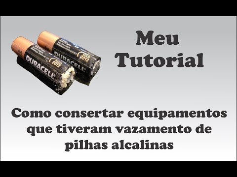 Tutorial de como Consertar Equipamentos que Tiveram Vazamento de Pilhas Alcalinas