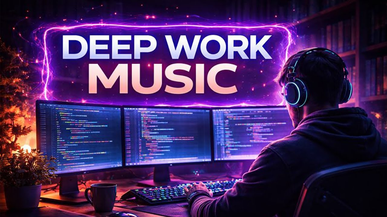 Deep Work Focus Music | Dark Synthwave for Coding at Night | Electronic Music for Programmers