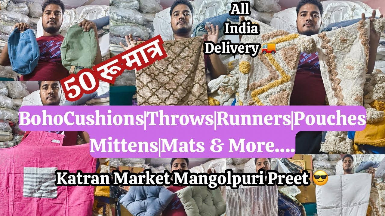 🥰💃Boho Cushions|Throws|Runners|Pouch|Mittens@50रू मात्र सिर्फ़ यहाँ मिलेंगे