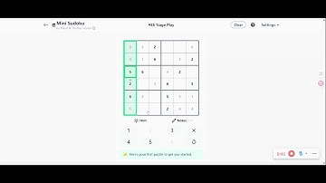 LinkedIn Mini Sudoku #85 %age Play | Today