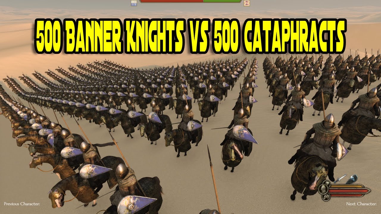 500 Banner Knights vs 500 Cataphracts Mount & Blade 2 Bannerlord