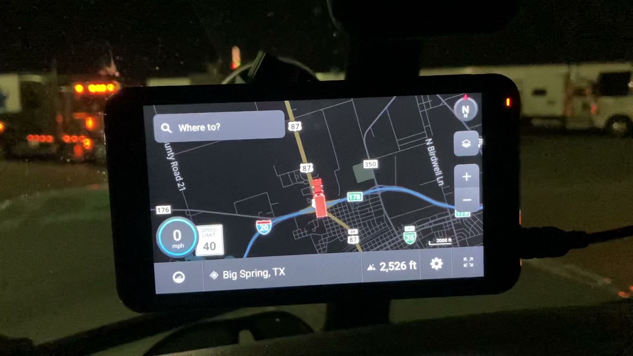 How to use the breadcrumb feature on a Rand McNally TND 550