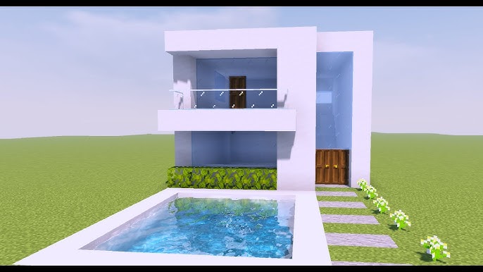 🔴 Como construir uma Casa🏡rosa com piscina🏊‍♀️no Craftsman e