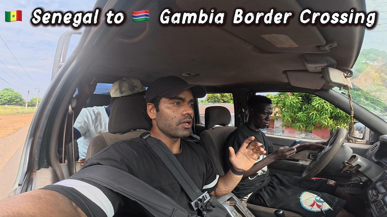 🇸🇳 Senegal to 🇬🇲 Gambia Border Crossing + Walking with Lions?! 🦁 | Crazy Africa Vlog