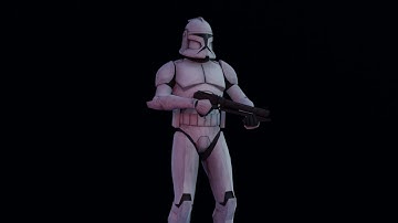 Clone Trooper - Turntable Animation - Clone Wars Test Render - Blender