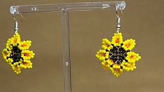 ARETES MINI  GIRASOLES PASO A PASO