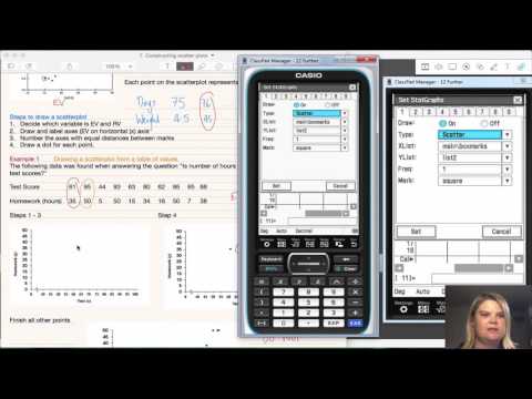 Constucting scatterplots using CAS (Casio ClassPad)