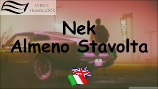 Nek   Almeno Stavolta | LyricsTranslator | Learn Italian