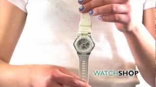 Ladies' Casio Baby-G Alarm Chronograph Watch (BGA-110-7BER)