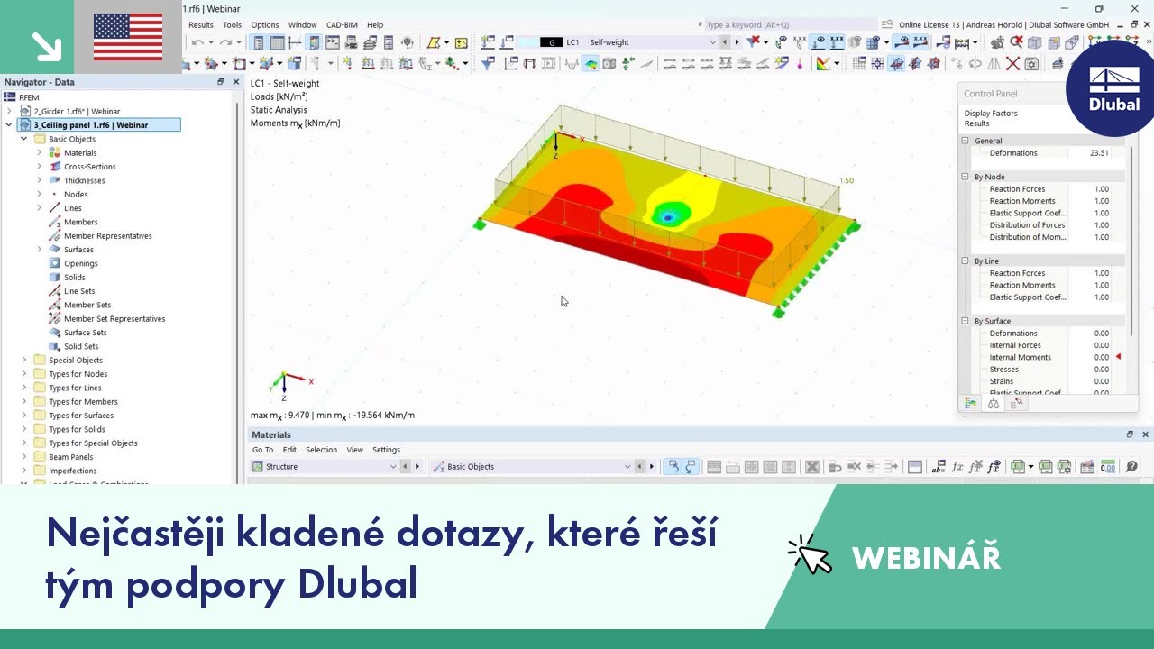 [EN] Webinář | Nejčastěji kladené dotazy, které řeší tým podpory Dlubal | listopad 2025