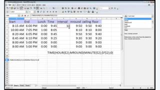 Time and Rounding functions - OpenOffice