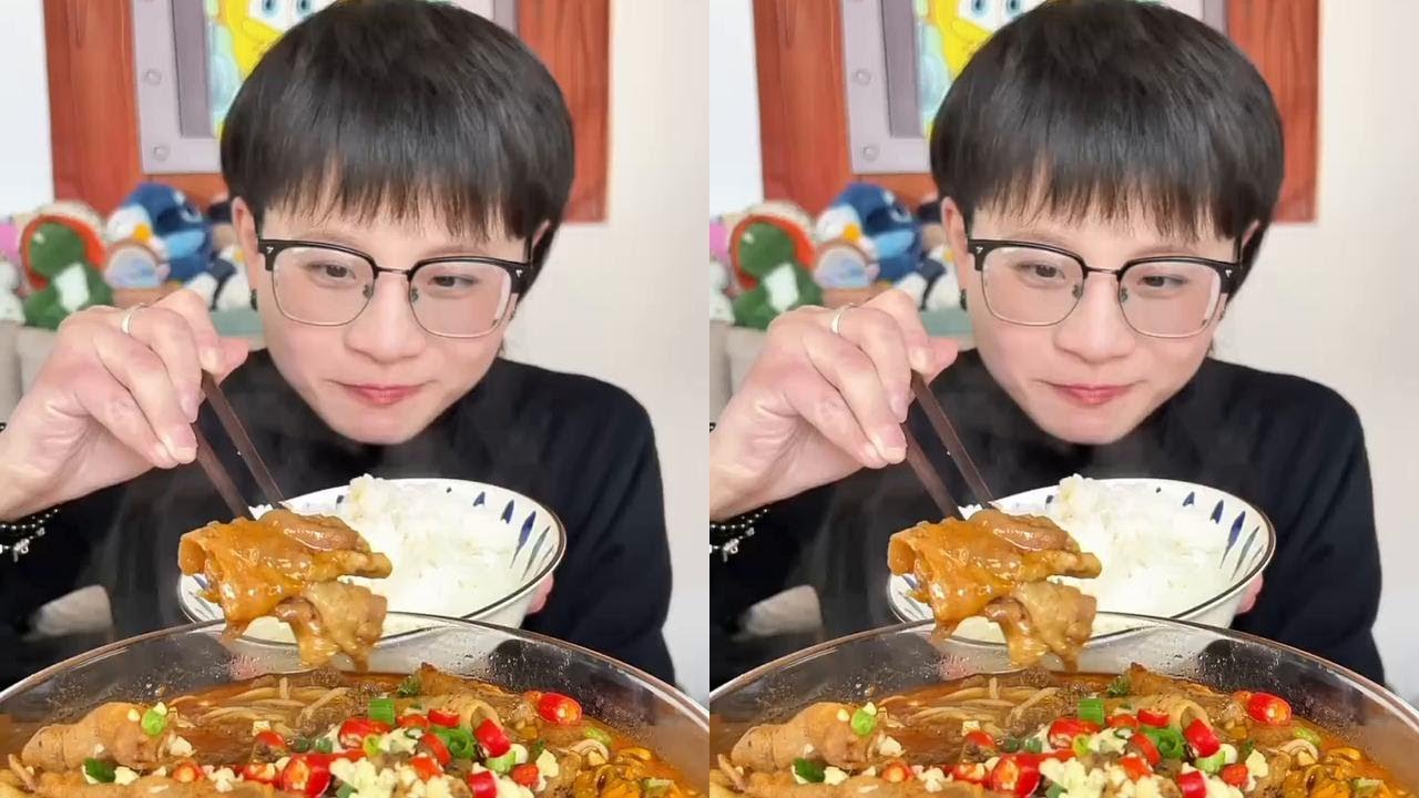 90后小学老师退休生活，大白米饭配肉酱米线，肥牛卷金针菇，吃美的一天，享受美食享受生活