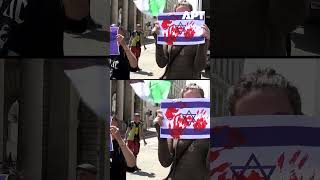 Hands Covered in “Blood”! Milan Protesters Paint Meloni & Flags Red | APT